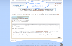 Confirmation Booking Screenshot