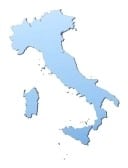 italy blue map